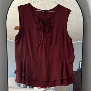 Mossimo Supply Co. Burgundy Sleeveless Blouse